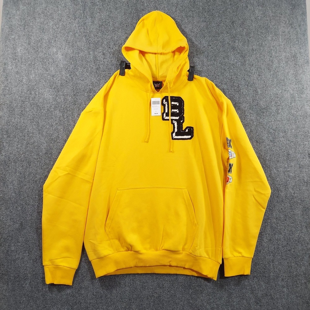 Ripple Junction Hoodie Mens XL Yellow Becky Lynch WWE Fleece Pullover Graphic